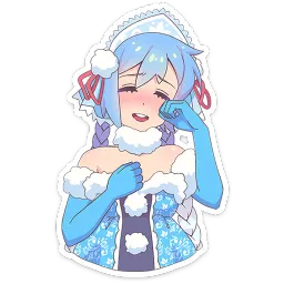 Снегурочка Юко Анастасия Кощевец Telegram sticker pack
