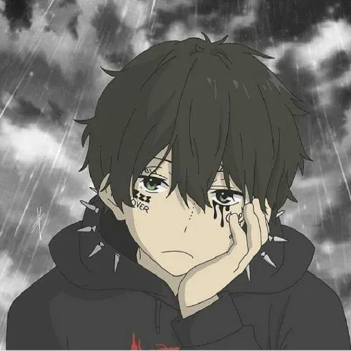 Anime sad:(: sticker 26
