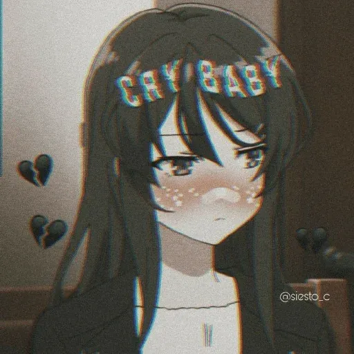 Anime sad:(: sticker 4