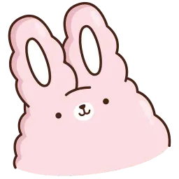 Кролик Супчик розовый Telegram sticker pack