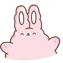 Кролик Супчик розовый sticker 12