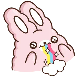 Кролик Супчик розовый sticker 3