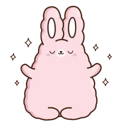 Кролик Супчик розовый sticker 4