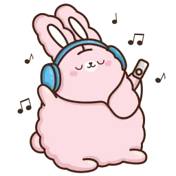 Кролик Супчик розовый sticker 10