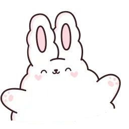 Кролик Супчик белый sticker 12