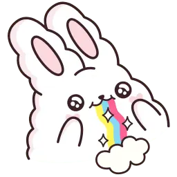 Кролик Супчик белый sticker 3