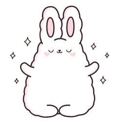 Кролик Супчик белый sticker 4