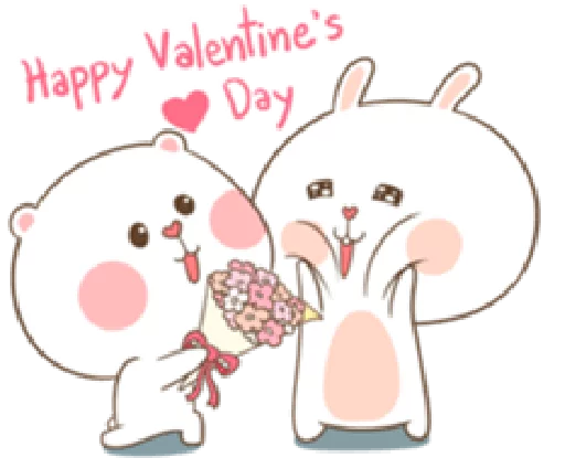 TuaGom : Puffy Bear & Rabbit 2 sticker 3
