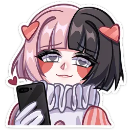 Валентинка Маф Котура Миурин Telegram sticker pack