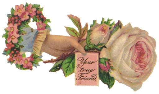 vintage postcard sticker 7