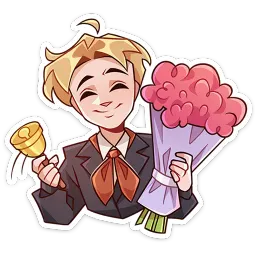 Школьник Владик Олеся Аккерман Telegram sticker pack