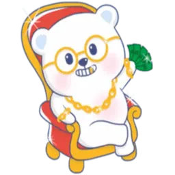 Белый мишка sticker 2