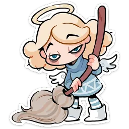 Зимние Нимб и Рожки Ольга Виктория sticker 3
