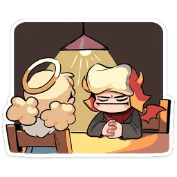 Зимние Нимб и Рожки Ольга Виктория sticker 4
