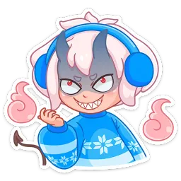 Зимняя Они-тян sticker 4