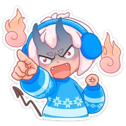 Зимняя Они-тян sticker 9