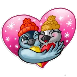 Зимняя парочка Telegram sticker pack