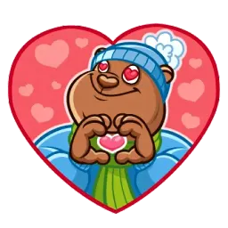 Зимний добрый мишка sticker 5
